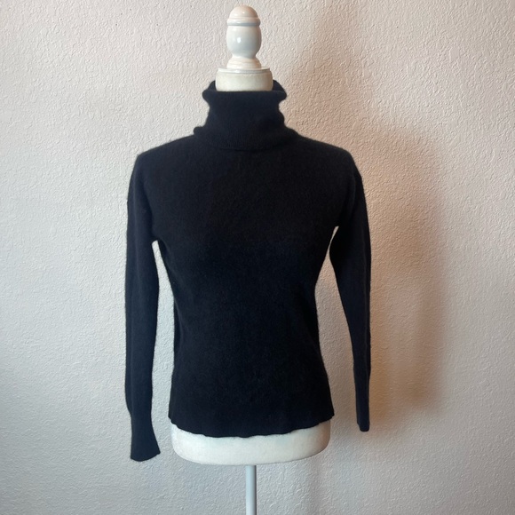 Halogen black 100% cashmere turtleneck sweater size S - Picture 1 of 8